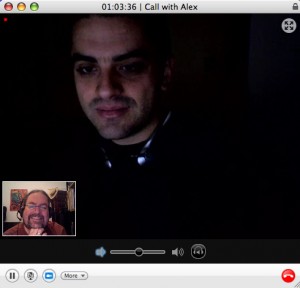 Alex and Ray on a Skype call