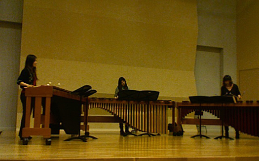 Marimba Trio (Rena, Erika,and Ayaka) performing "Sculpture In Wood" by R. Pawassar
