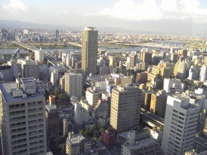 View from the 26th floor of the Hankyu International Hotel