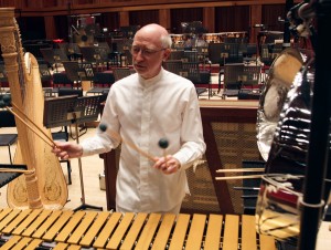 Bob on stage before the dress rehearsal