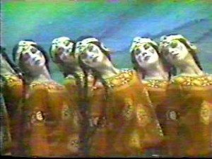 A scene from the original Rite of Spring ballet.