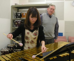 Sayuri playing the Jolivet on vibraphone