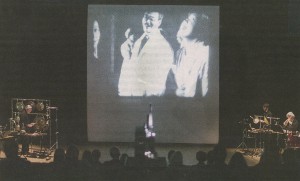 Bill (far left) and Ruth (far right) along with Ensemble Evolution - Maria Finkelmeier, Charles Martin, and Jacob Remington - in the performance of "A Page of Madness."