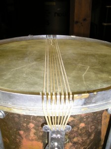 Detail of Snare Slots on Counter-Hoop