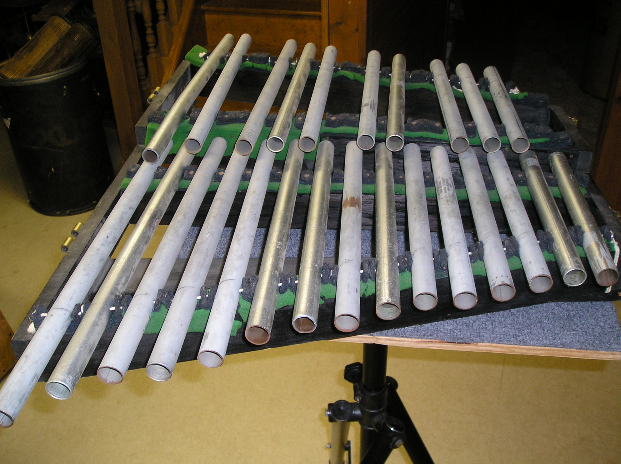My 2-octave tubophone (sounding C2 to C4)