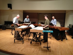 Rehearsing Mallet Quartet Oct 9