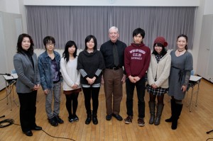 December 10. 2013 Showa English class (Professor Kosai is on the left)