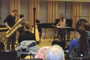 Feb. 25 Recital (L-R) Sumner Truax, Katherine Hart, Rosanna Moore, Christen Greer