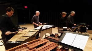 "Octet" Rehearsal (l to r) Chris Deviney, Bob, Angela Zator Nelson, Don Liuzzi