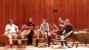  John Cage's "Imaginary Landscape No. 2" is rehearsed by Amadinda prior to their performance on Mon. Dec. 1, 2014