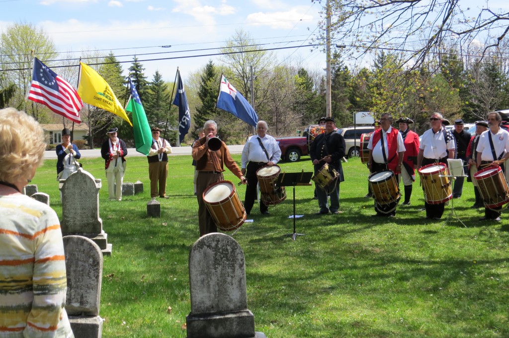 Drummers' Heritage Day performance/ceremony at the West Bloomfield (NY) Pioneer Cemetery