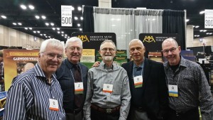 In the Exhibit area (l-r) Tom Aikins, BC, Doug Howard, Tony Cirone, Garwood Whaley