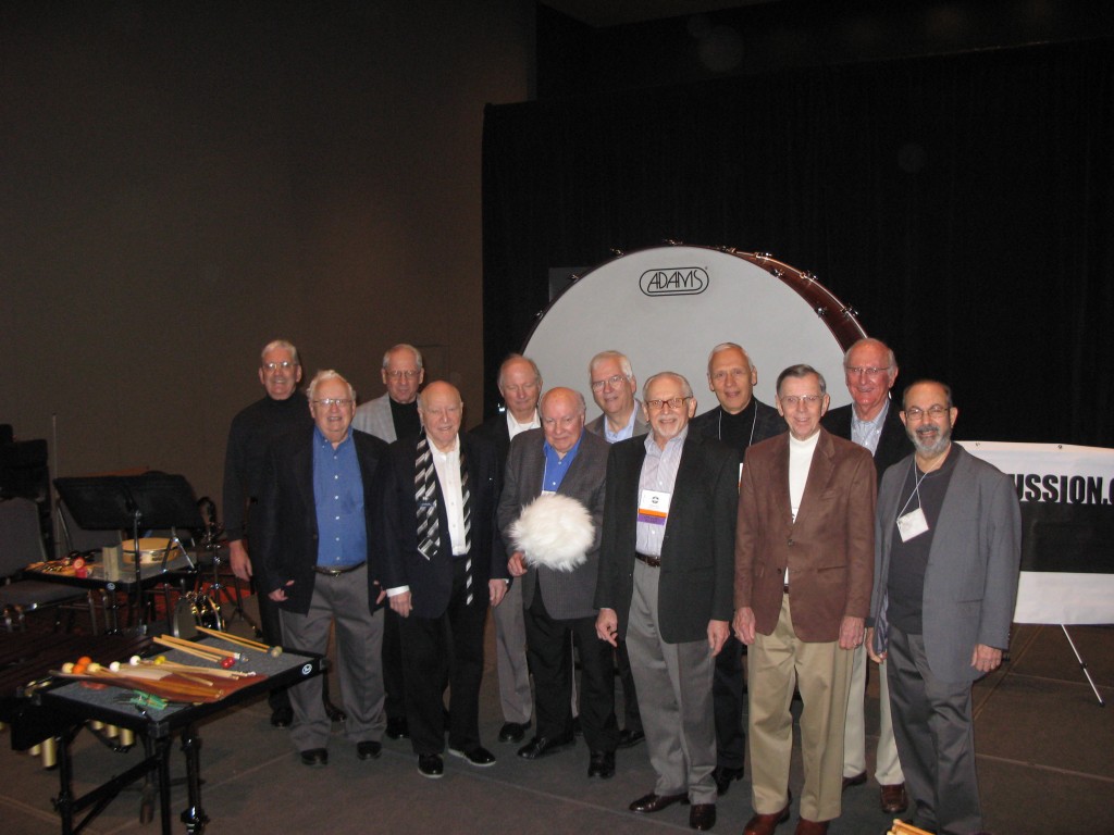 The Emeritus Section (l-r) BC, Ron Barnet, Rich Weiner, Arnie Lang, Gerald Unger, Alan Abel, Tom Aikins, Bill Platt, Tony Cirone, Stan Leonard, John Beck, Peter Kogan