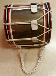 The restored rope drum with its braided tug line