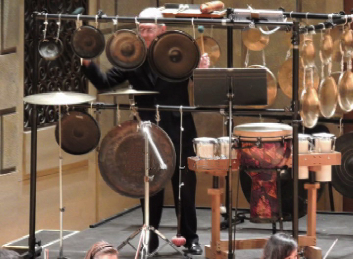 Photo 19 - Array of gongs in a NEXUS performance of "Rituals" by Ellen Taaffe Zwilich