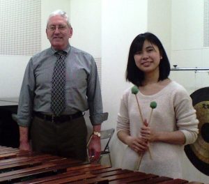 A marimba lesson with Eimi, a career-track percussion student at the Showa Academy of Music and Arts in Kawasaki, Japan - December, 2013.