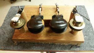 This castanet machine was made for “Samson & Delilah” by C. Saint-Saens when I was in the Rochester Philharmonic. The score calls for castanets of wood and metal. The wooden castanets are from Spain and the metal castanets are finger cymbals.