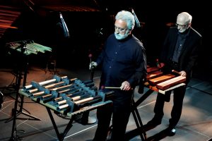 Garry Kvistad and Russell Hartenberger performing Mallet Phase at BRIC Ballroom in Brooklyn, NY, May 17, 2016. Photo: Marc Akiyama. 