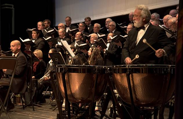 Garry Playing Timpani with the NDSO and the Mendelssohn Club Men's Chorus