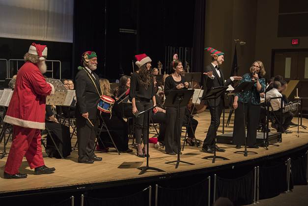 Soloists in Haydn's Toy Symphony (Garry is the “Little” Drummer Boy) with Maestra Kathleen Beckmann - Photo by Guy Peifer