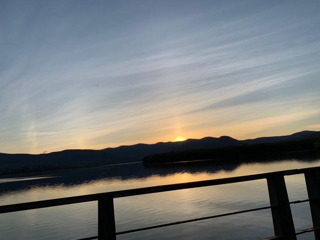 Crossing the Ashokan Reservoir on the way home from work